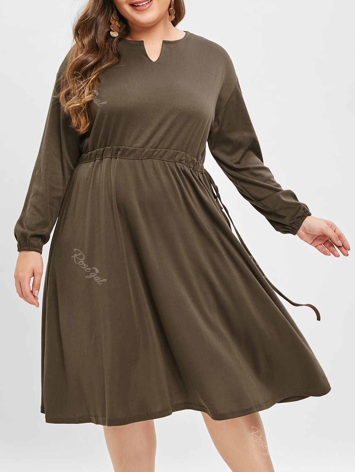 plus size a line casual dresses