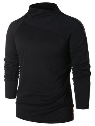 Raglan Sleeve Button Pullover Sweater