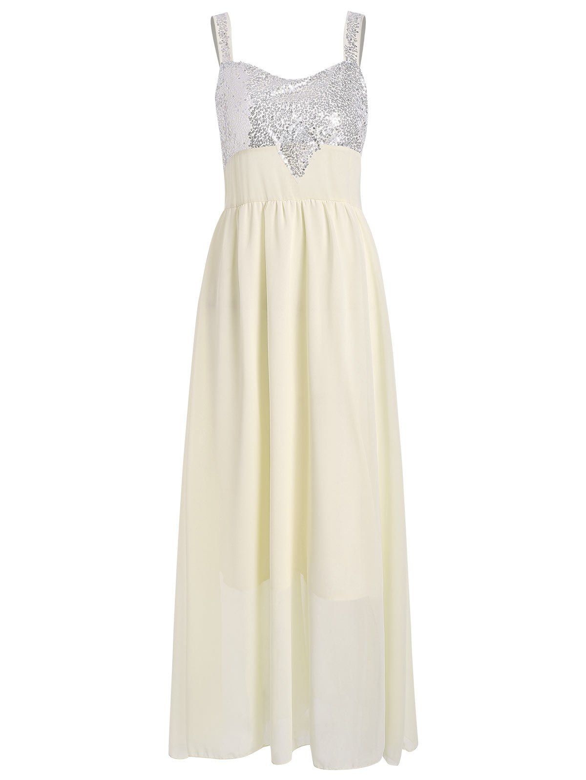 

Sequins Maxi Party Dress, Lemon chiffon