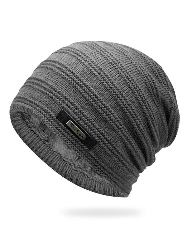 

Winter Fur Lined Fluff Beanie, Gray