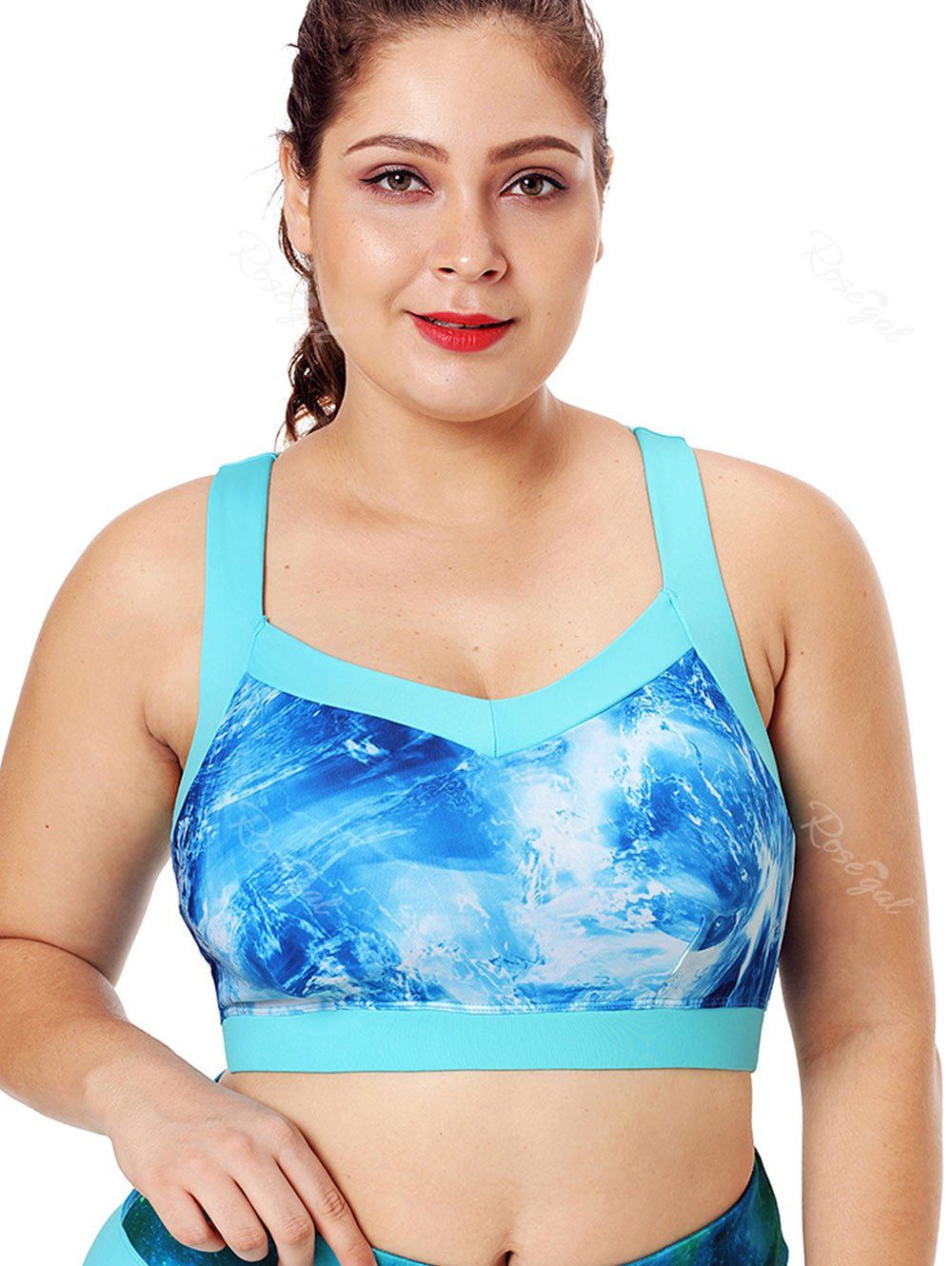 plus size racerback sports bra