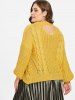 Plus Size Cable Knit Sweater -  