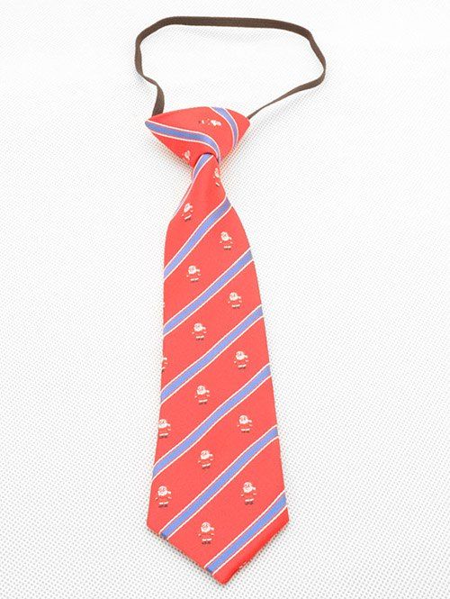 

Santa Clause Stripe Kids Tie, Red