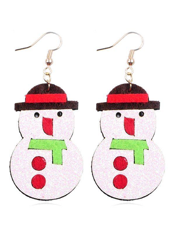 

Christmas Snowman Shape Drop Earrings, Multi