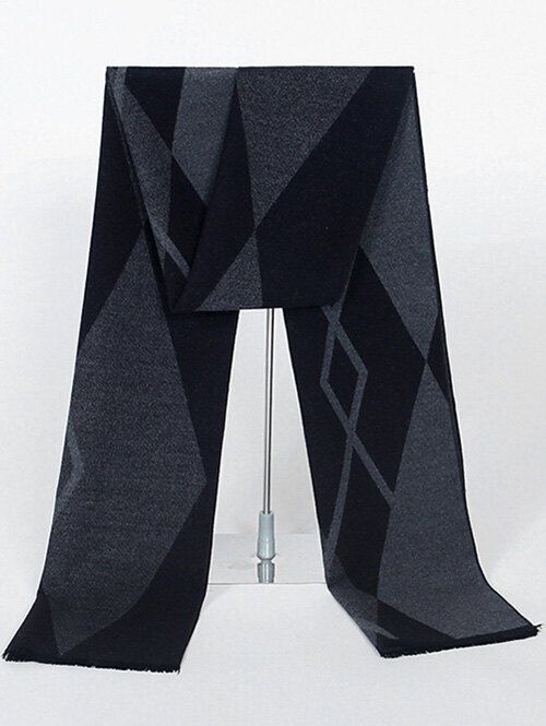 

Geometry Printing Soft Long Scarf, Dark slate grey