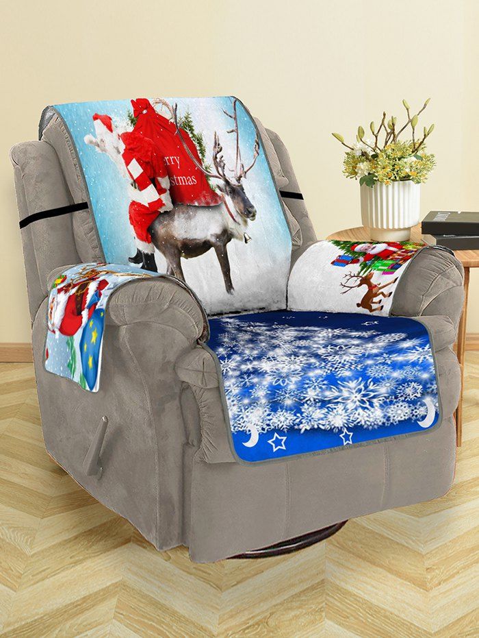 

Christmas Santa Elk Pattern Couch Cover, Multi