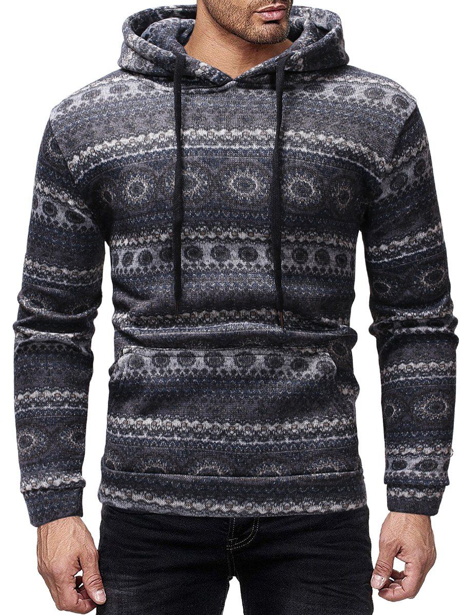 

Tribal Pattern Print Pullover Hoodie, Multi-a