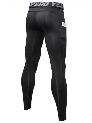 

Pocket Quick-dry Tight-fitting Sport Pants, Black