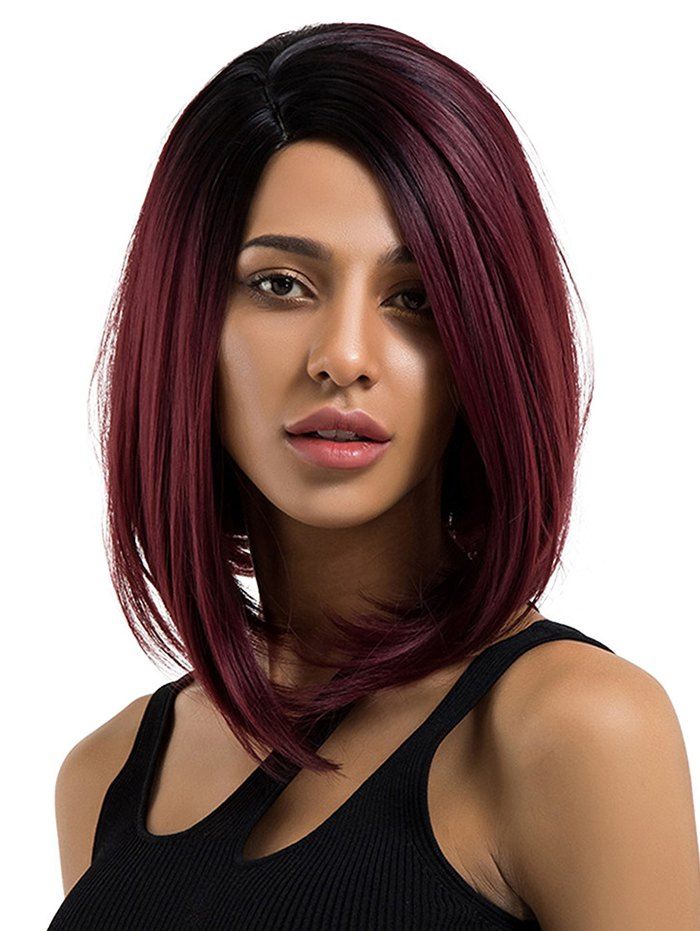 

Side Parting Colormix Straight Party Synthetic Wig, Multi