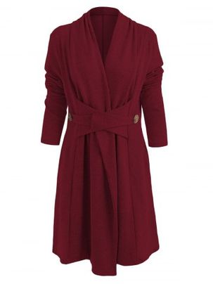 Button Long Duster Cardigan