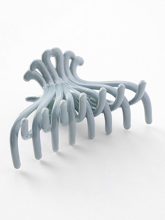 

Solid Color Ponytail holder Hair Clip, Coral blue