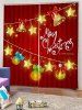 2PCS Merry Christmas Bell Star Pattern Window Curtains -  