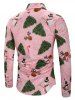 Christmas Snowmen Snowflakes Tree Candy Print Shirt -  
