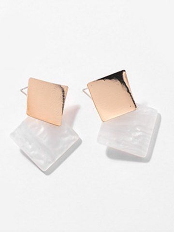 Metal Geometric Design Stud Earrings