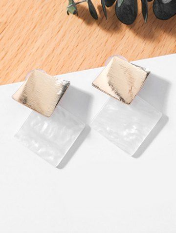 Metal Geometric Design Stud Earrings