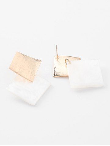 Metal Geometric Design Stud Earrings