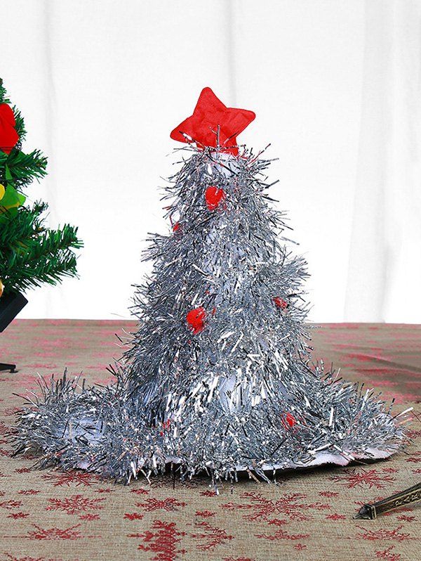 

Christmas Tree Party Decoration Hat with Light, Silver