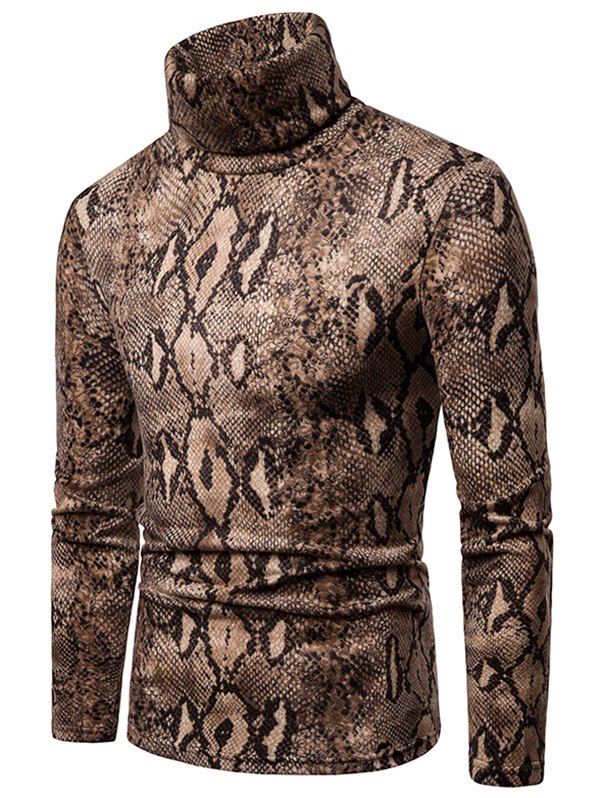 printed high neck sweater