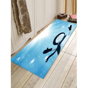 

Sunlight Christmas Snowman Pattern Water Absorption Area Rug, Multi