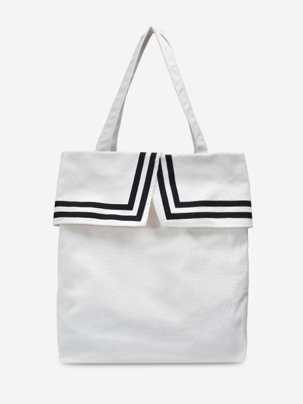 2019 Preppy Style Canvas Tote Bag Rosegal Outfit Preppy Style Canvas Tote Bag