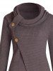 Cowl Neck Plus Size Front Slit Sweater -  