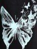 Colorblock Butterfly Print Asymmetric Hoodie -  