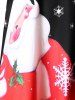 Plus Size Santa Claus Print Christmas Pin Up Dress -  