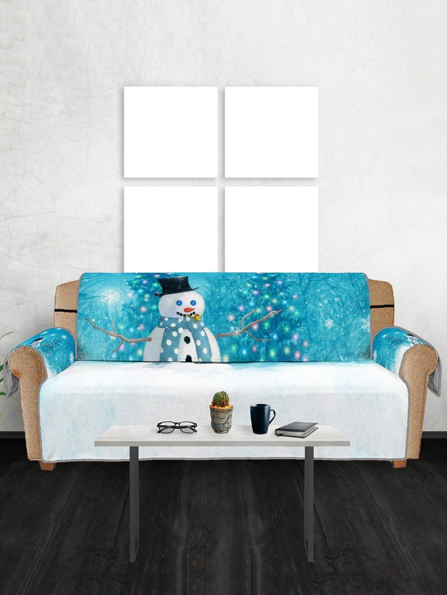 

Christmas Tree Snowman Pattern Couch Cover, Multi