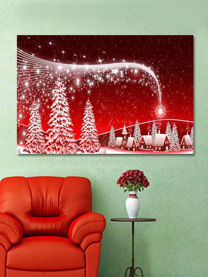 

Christmas Night Trees Print Wall Art Sticker, Multi