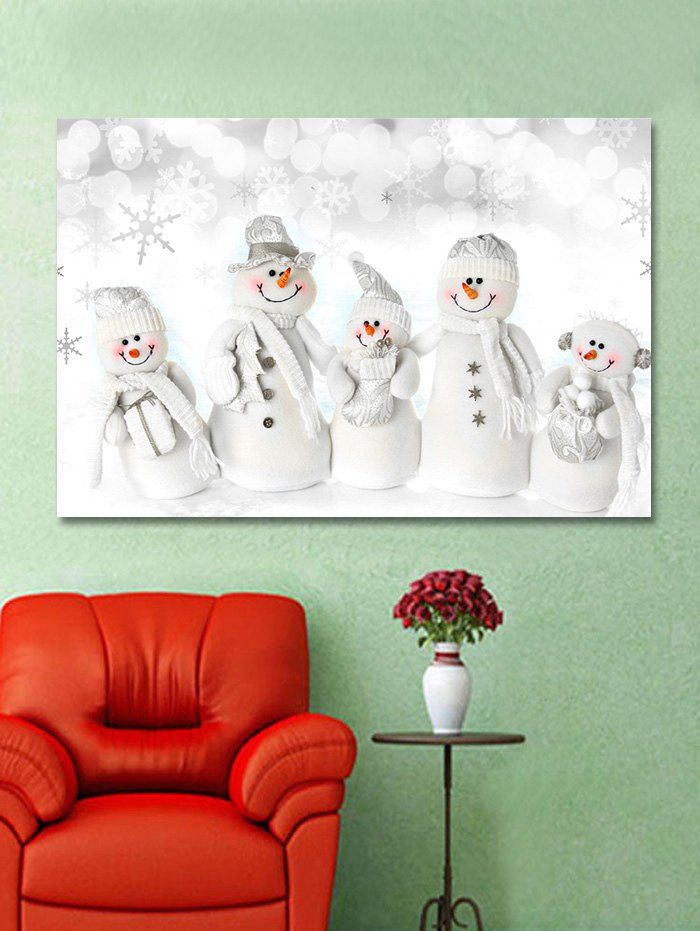 

Christmas Snowmen Family Print Wall Art Sticker, Multi