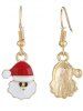 Alloy Christmas Santa Claus Earrings -  