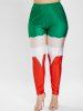 Plus Size Christmas High Waisted Leggings -  