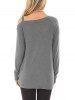 Knotted Skew Neck Sweater -  