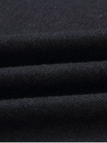 

Turtleneck Surplice Knitwear, Black