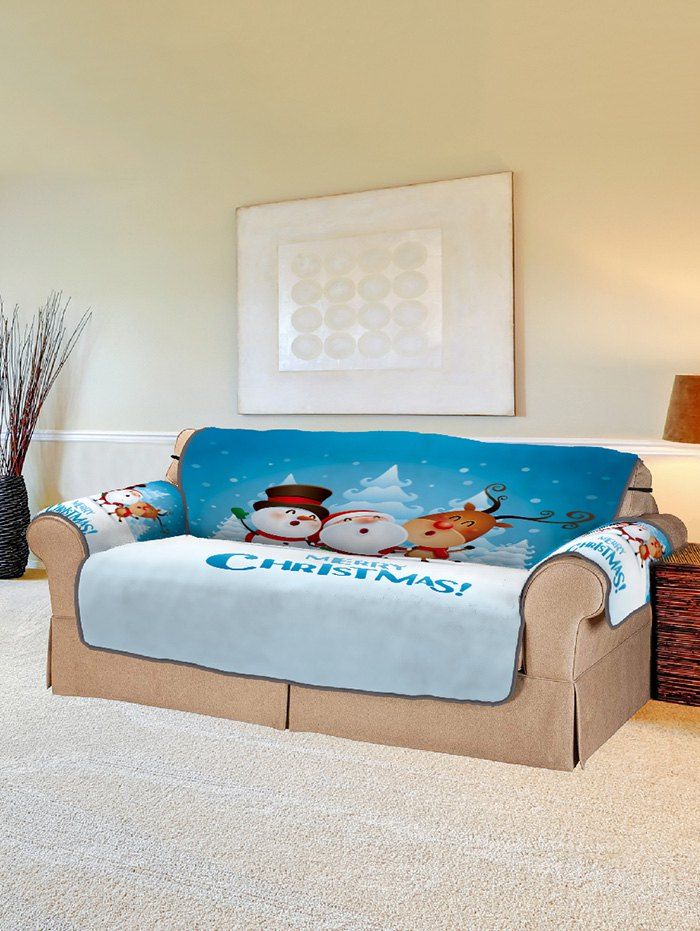 

Christmas Friends Pattern Couch Cover, Multi