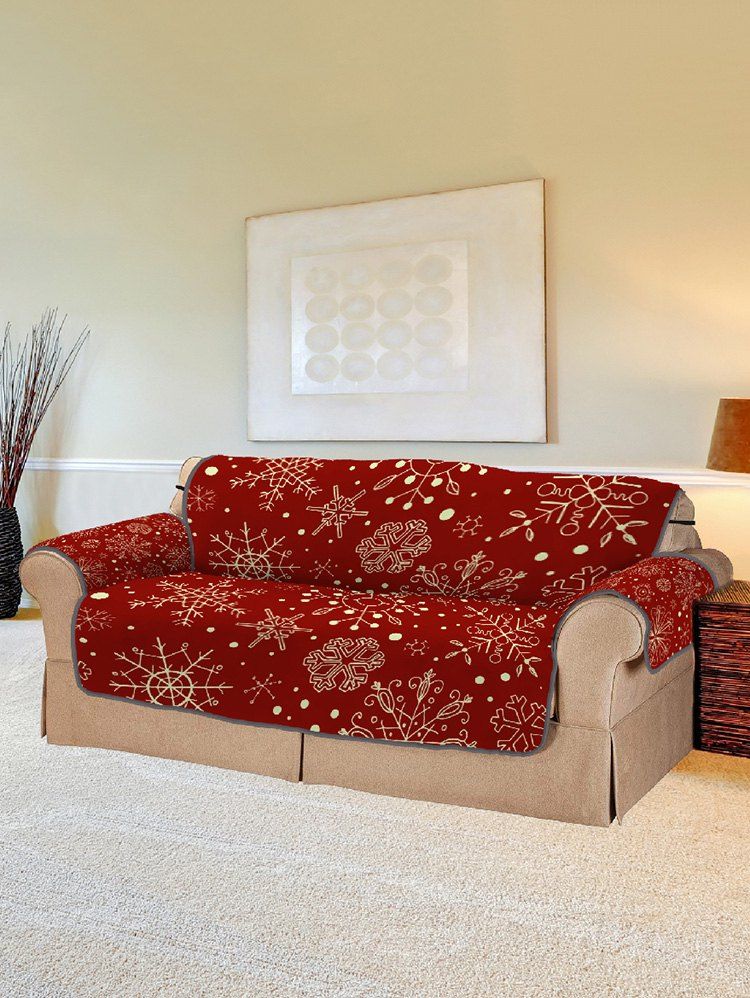 [56% OFF] Christmas Snowflake Pattern Sofa Cover | Rosegal