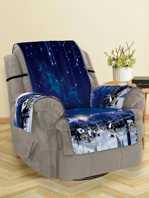 

Christmas Starry Sky Pattern Couch Cover, Navy blue