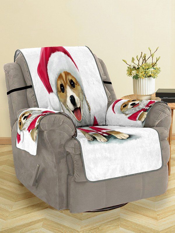 

Christmas Dog Couch Cover, White