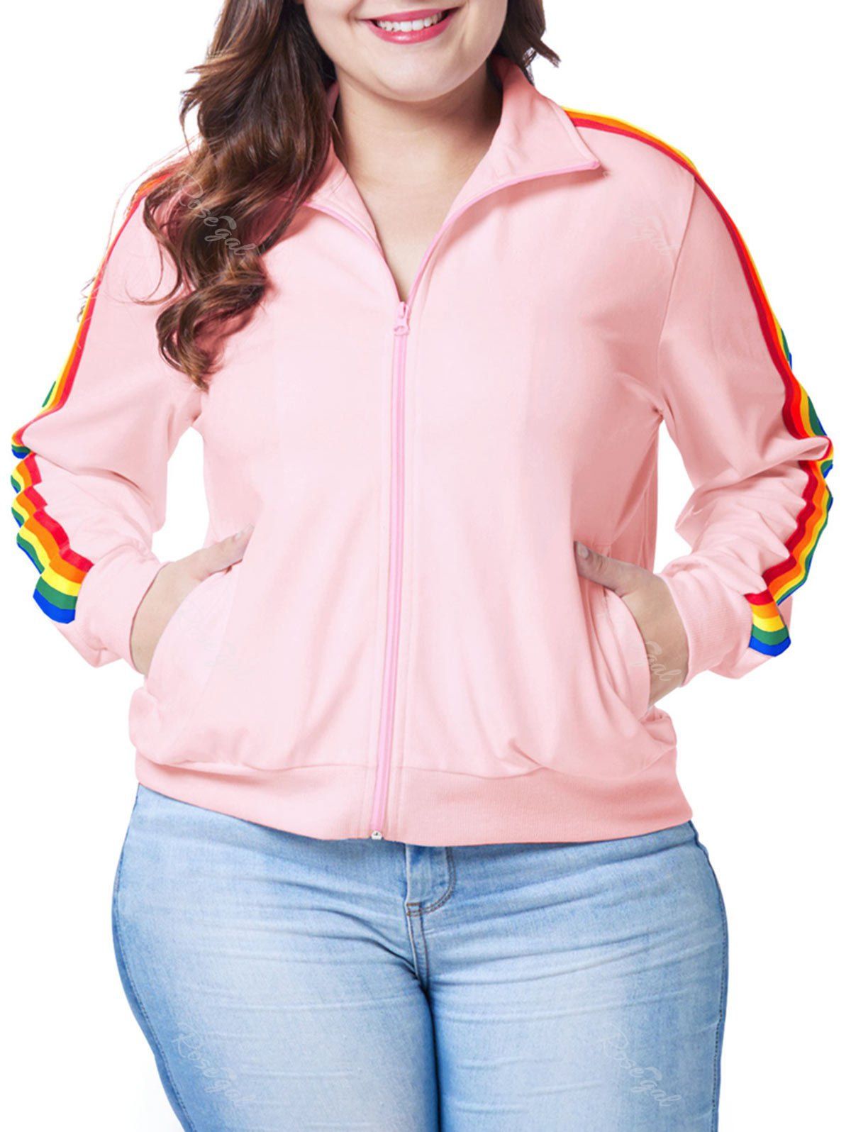 plus size rainbow jacket