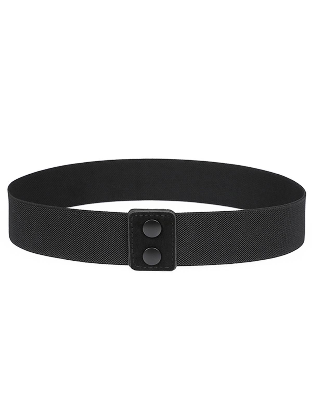 

Vintage Solid Color Stretchy Dress Belt, Black