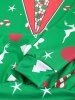 Christmas Patterns Printed Pullover Hoodie -  