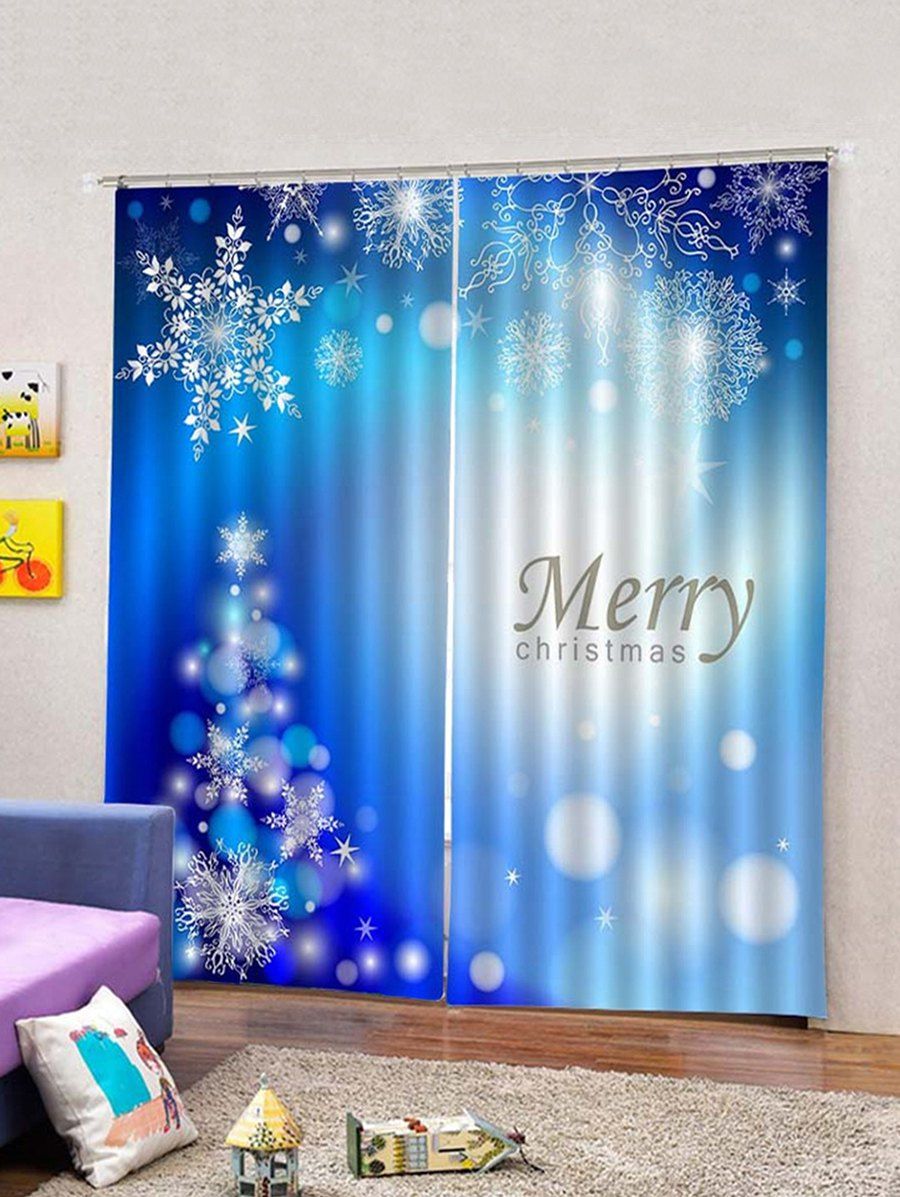 56 Off 2019 2pcs Merry Christmas Letter And Snowflake Window 2pcs Merry Christmas Letter And Snowflake Window Curtains W33 5 X L79 Inch