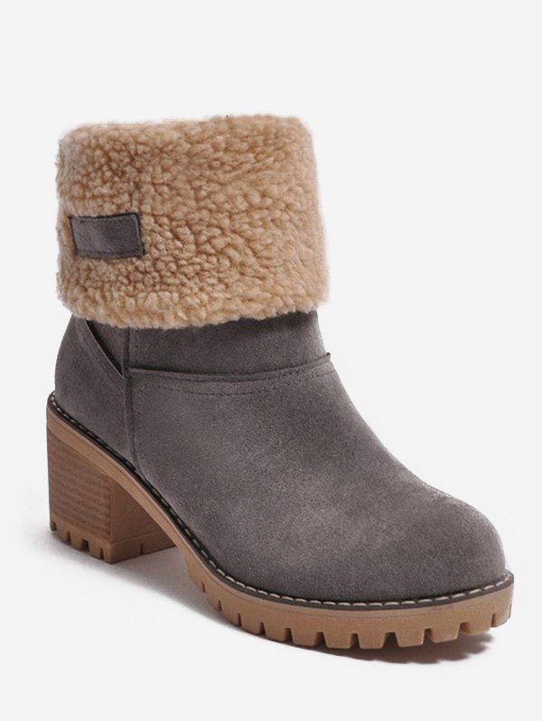 fur fold over boots