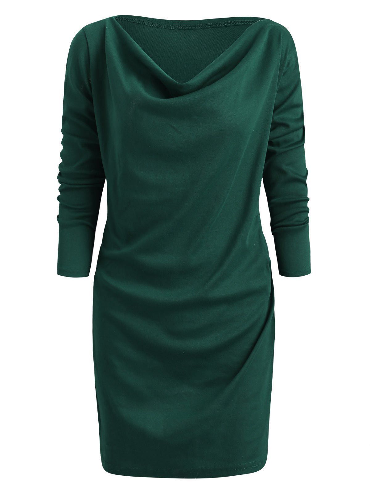 Long Sleeve Cowl Dress