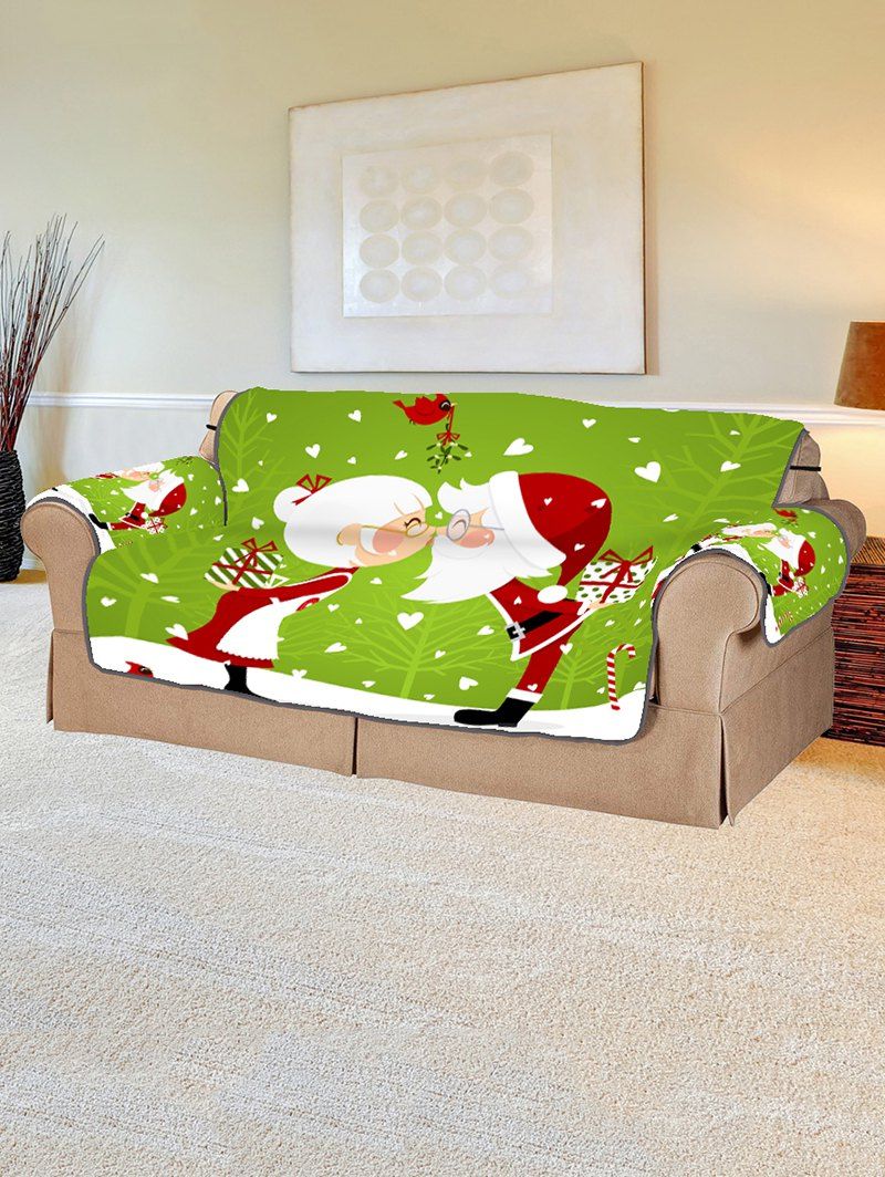 

Christmas Lover Pattern Couch Cover, Pistachio green