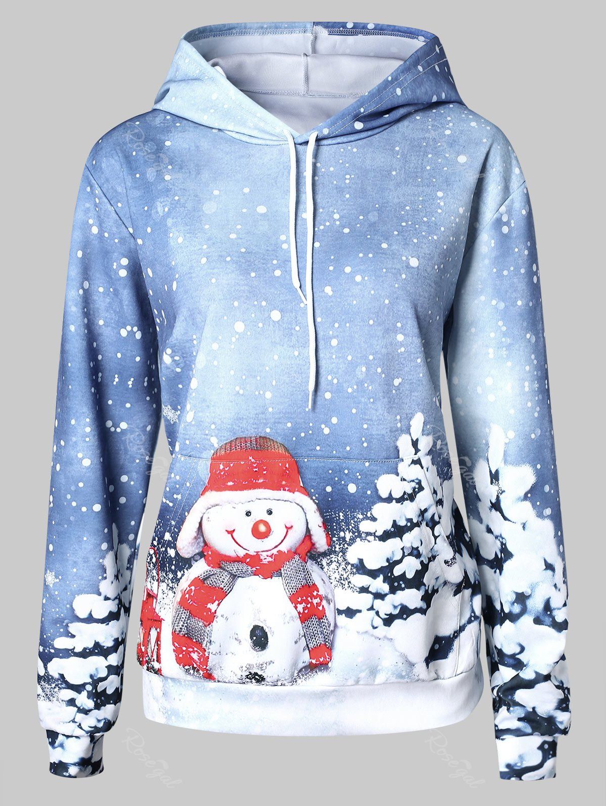 

Plus Size Snowman Pullover Hoodie, Multi