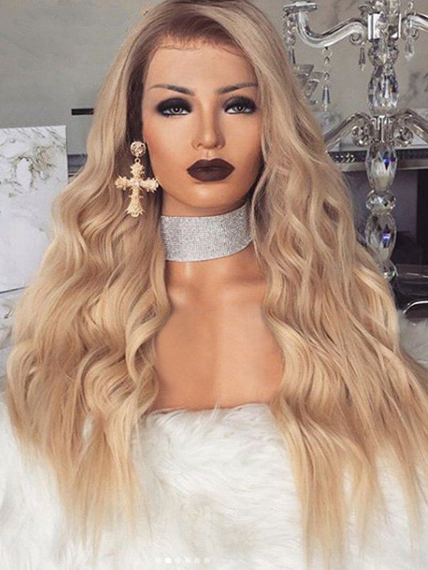 

Long Wavy Colormix Synthetic Wig, Yellow