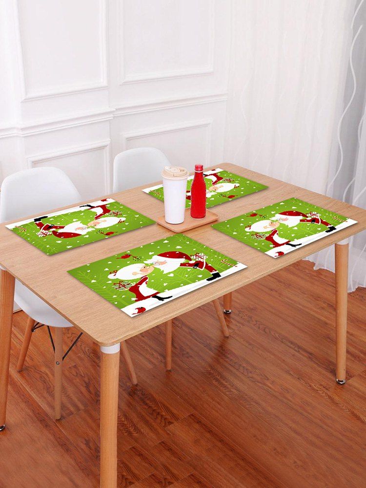 

1PC Christmas Lover Printed Placemat, Pistachio green