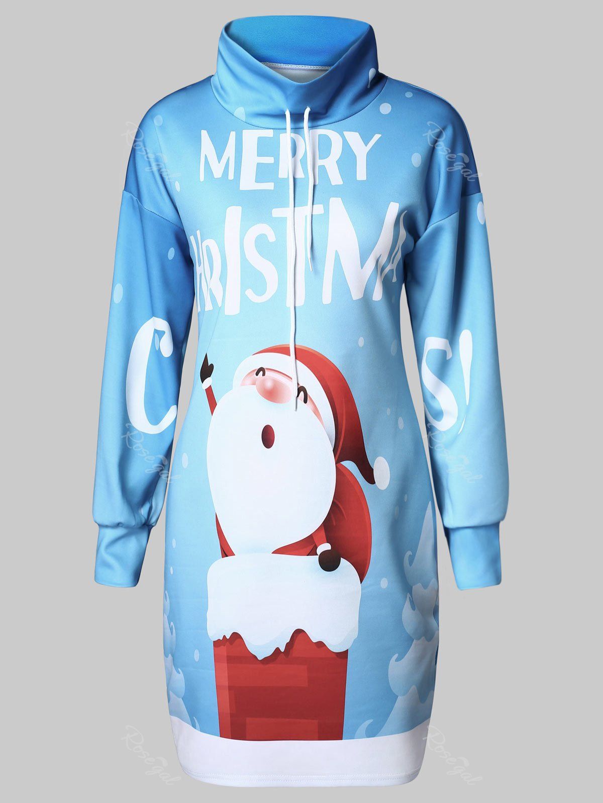 

Christmas Plus Size Santa Claus Print Graphic Sweatshirt, Multi