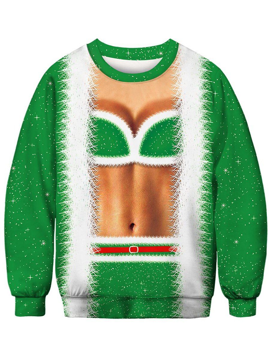 Outfits 3D Body Printed Crew Neck Christmas Sweatshirt  